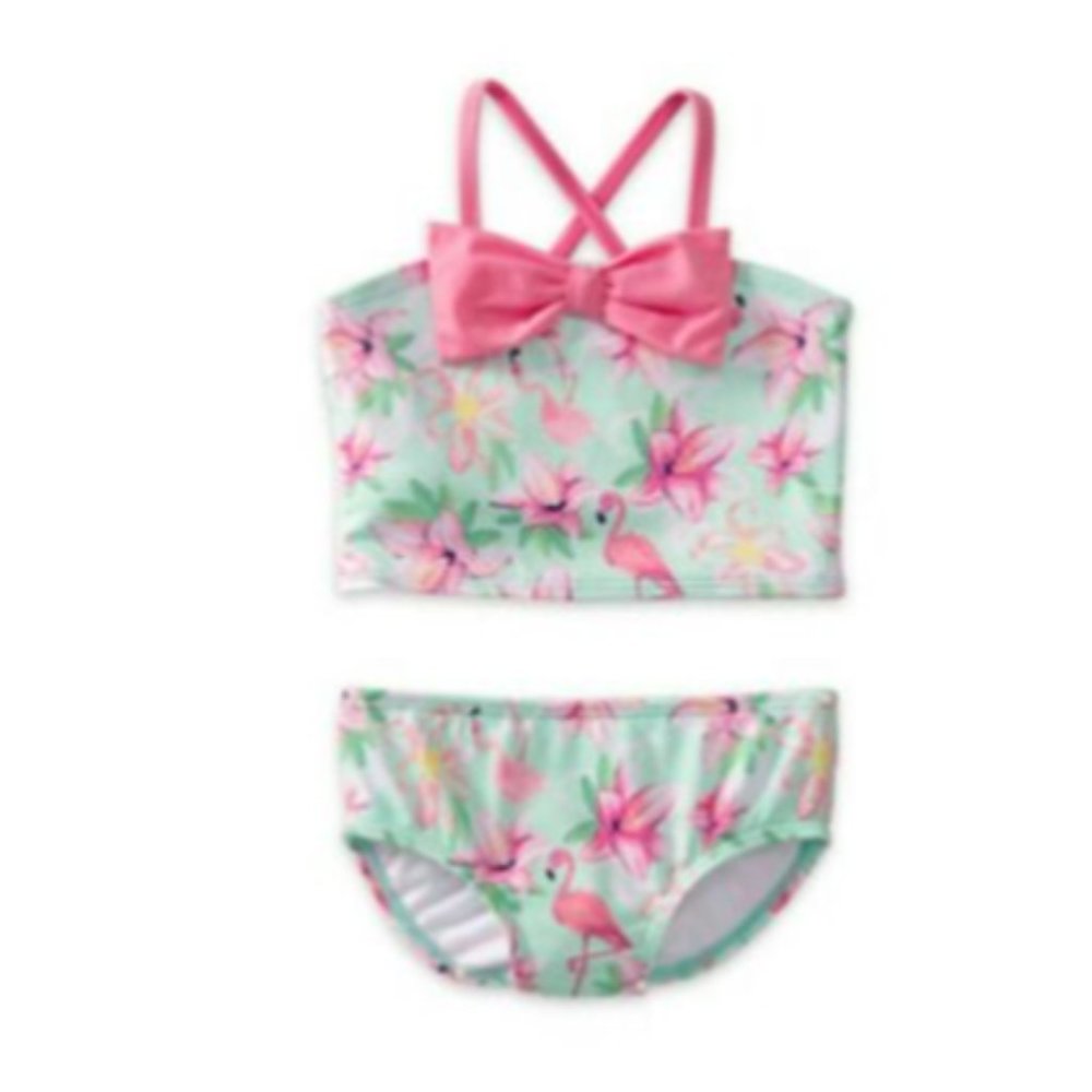 Girls 3T 2 piece floral swimsuit NWTS Retail $34